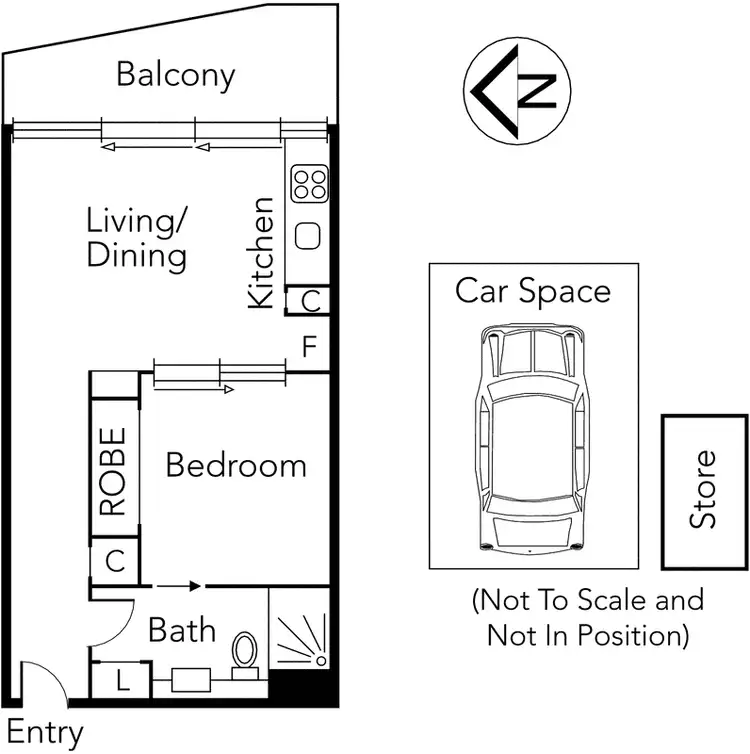 Floorplan of Homely apartment listing, 23/341 Heidelberg Road, Northcote VIC 3070
