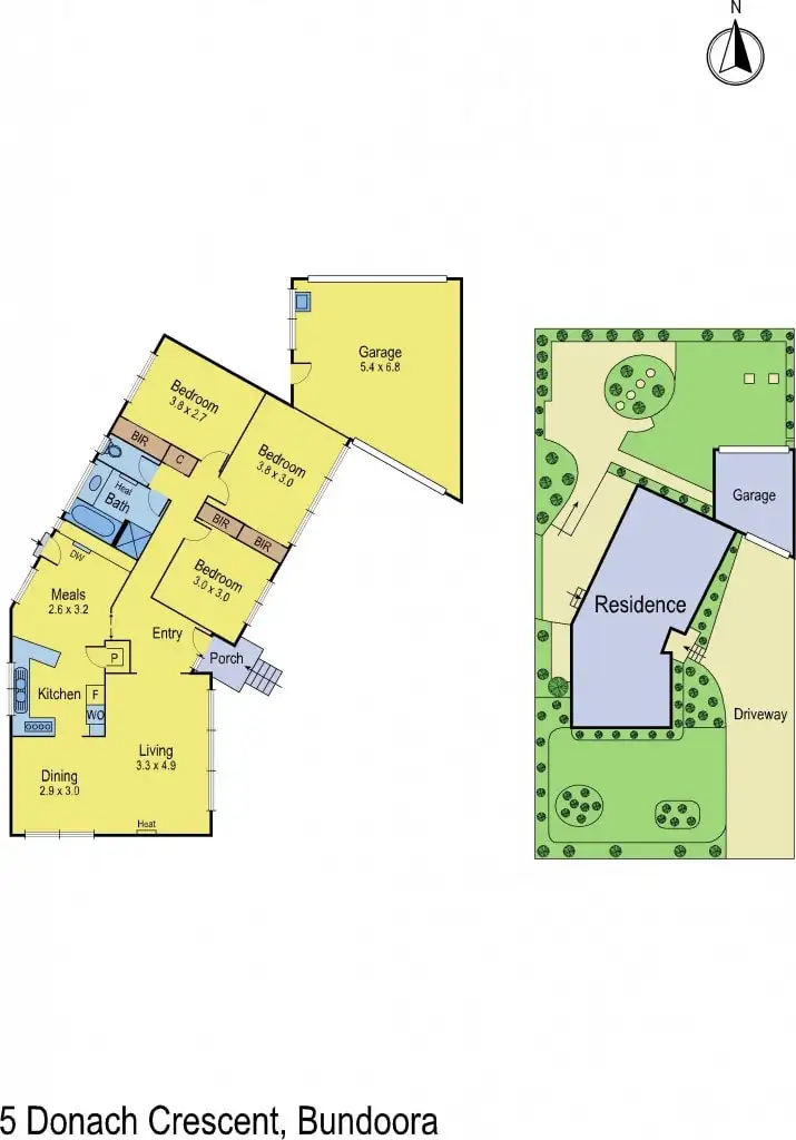 Floorplan of Homely house listing, 5 Donach Crescent, Bundoora VIC 3083