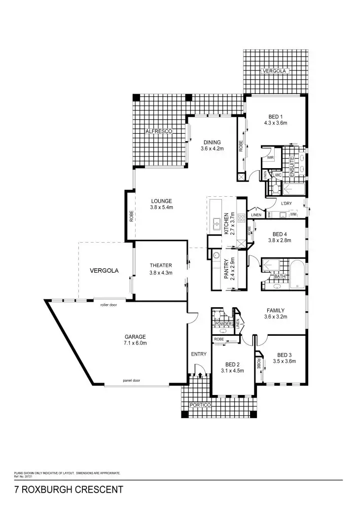 Floorplan of Homely house listing, 7 Roxburgh Crescent, Junortoun VIC 3551
