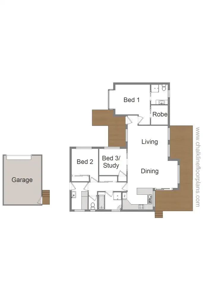 Floorplan of Homely unit listing, 7B Old Mill Road, Mansfield VIC 3722