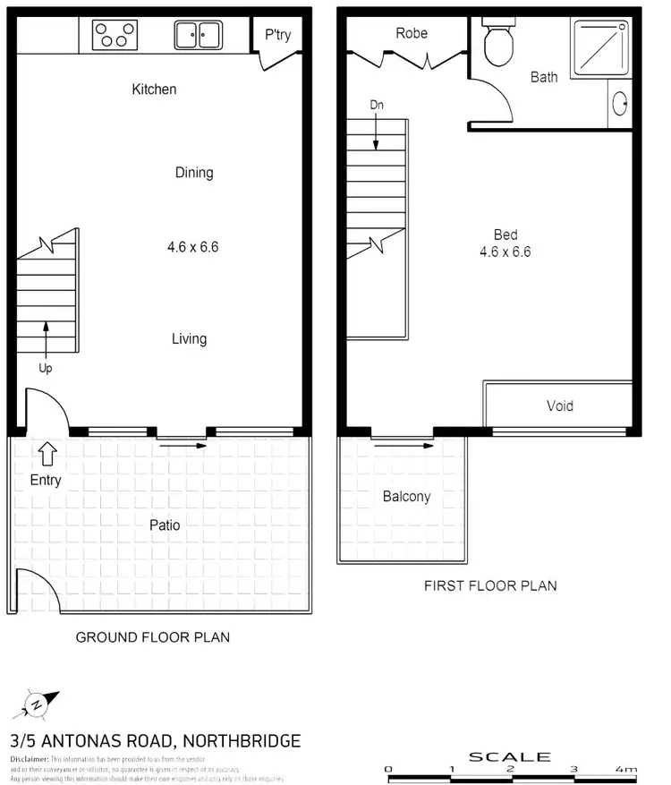 Floorplan of Homely apartment listing, 3/5 Antonas Road, Northbridge WA 6003