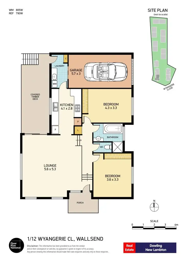 Floorplan of Homely house listing, 1/12 Wyangarie Close, Wallsend NSW 2287