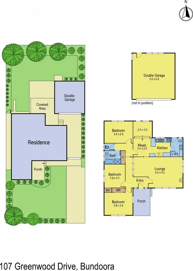 Floorplan of Homely house listing, 107 Greenwood Drive, Bundoora VIC 3083