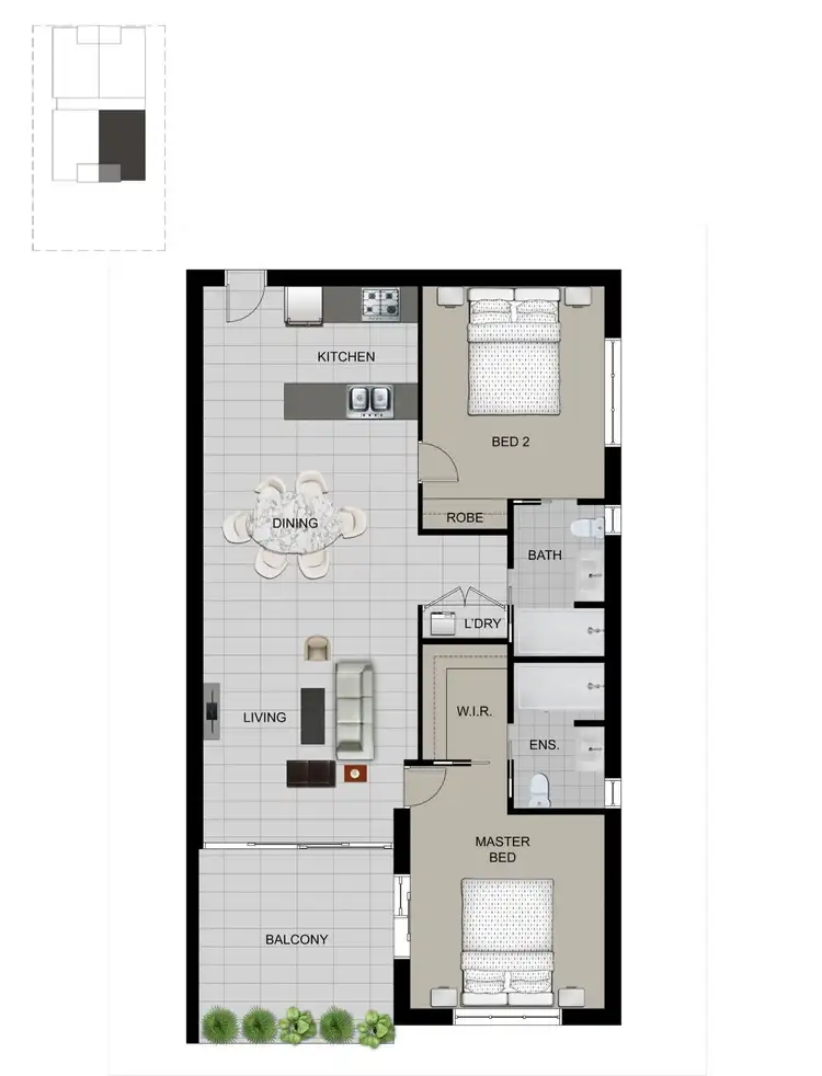 Floorplan of Homely apartment listing, 7/10 Ruby Road, Mitchelton QLD 4053
