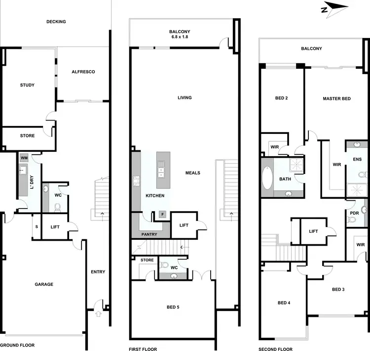 Floorplan of Homely house listing, 5 The Strand, Caroline Springs VIC 3023
