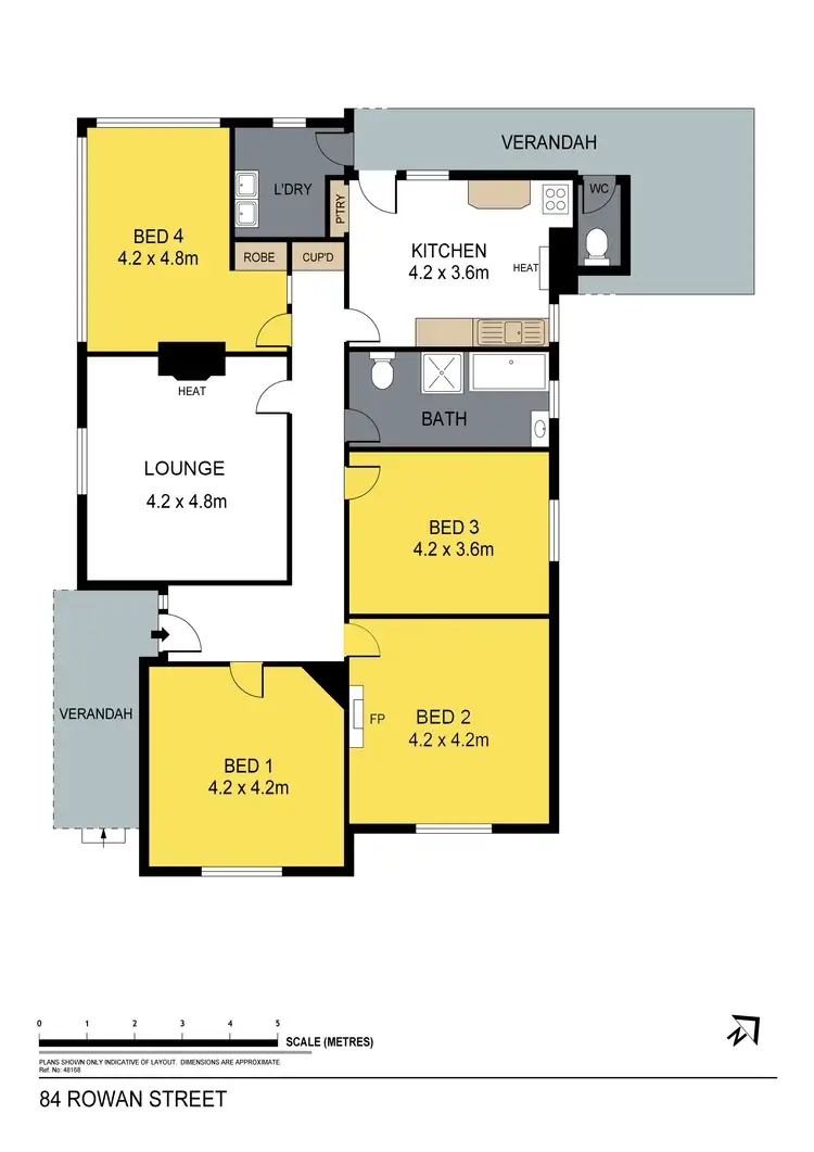 Floorplan of Homely house listing, 84 Rowan Street, Bendigo VIC 3550