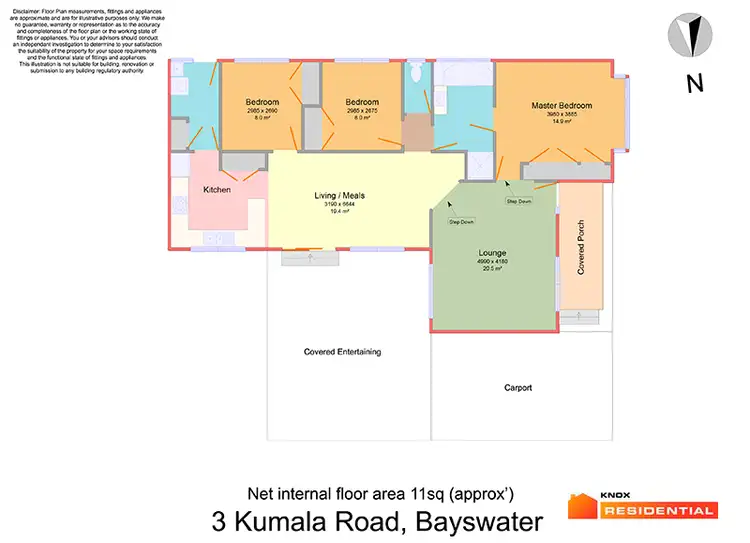 Floorplan of Homely house listing, 3 Kumala Road, Bayswater VIC 3153