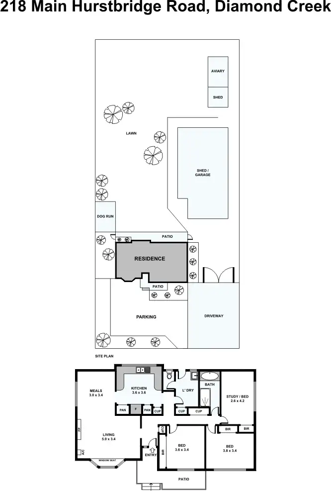 Floorplan of Homely house listing, 218 Main Hurstbridge Road, Diamond Creek VIC 3089