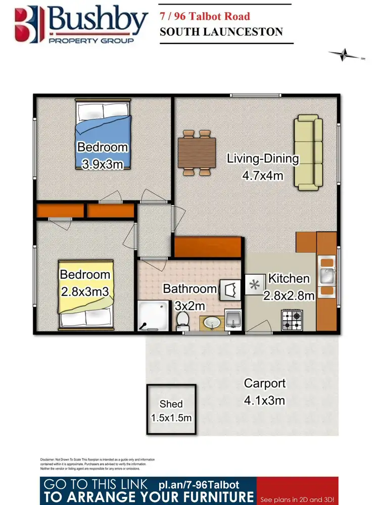 Floorplan of Homely unit listing, 7/96 Talbot Road, South Launceston TAS 7249