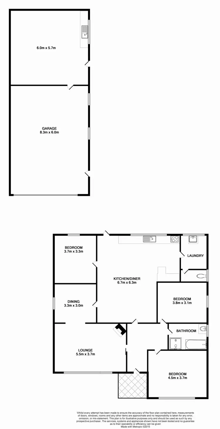 Floorplan of Homely house listing, 36 Morley Street, Glenroy VIC 3046