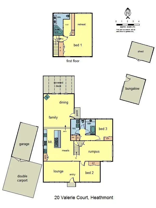 Floorplan of Homely house listing, 20 Valerie Court, Heathmont VIC 3135