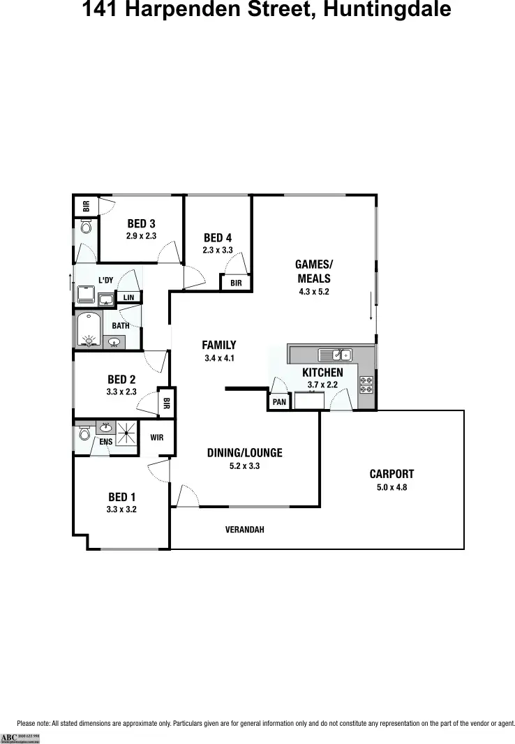 Floorplan of Homely house listing, 141 Harpenden Street, Huntingdale WA 6110