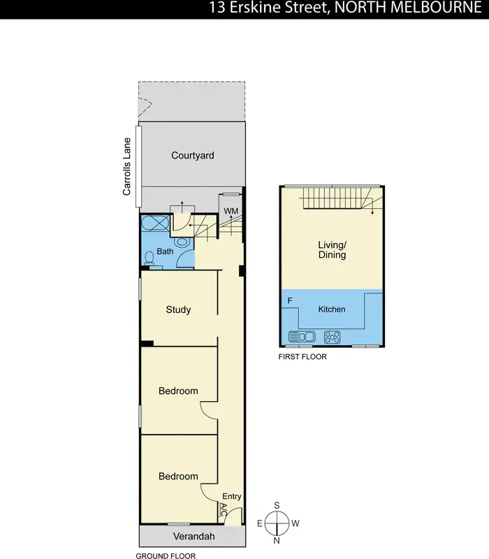 Floorplan of Homely house listing, 13 Erskine Street, North Melbourne VIC 3051
