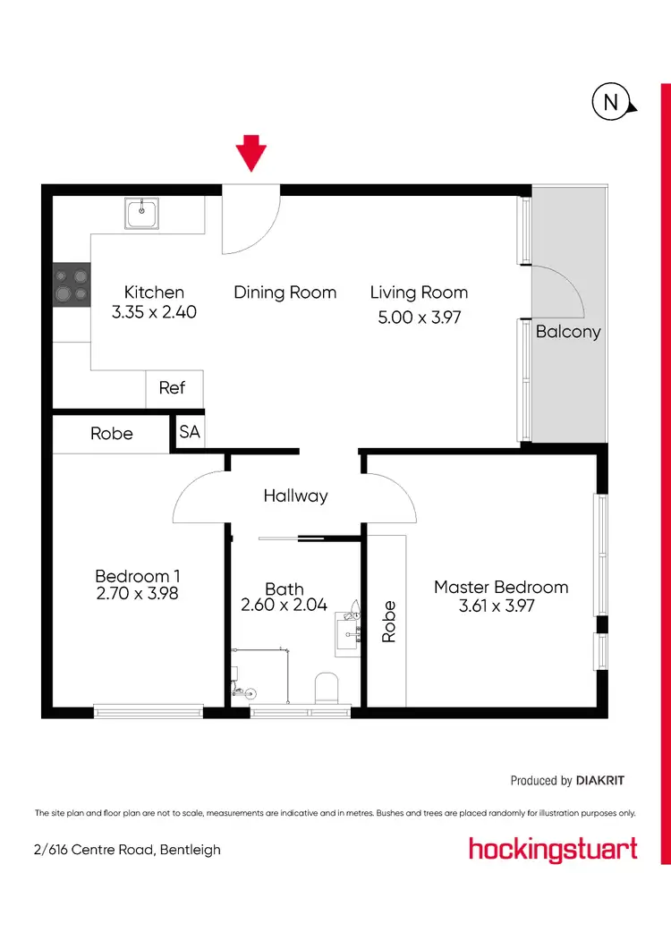 Floorplan of Homely apartment listing, 2/616-618 Centre Road, Bentleigh VIC 3204