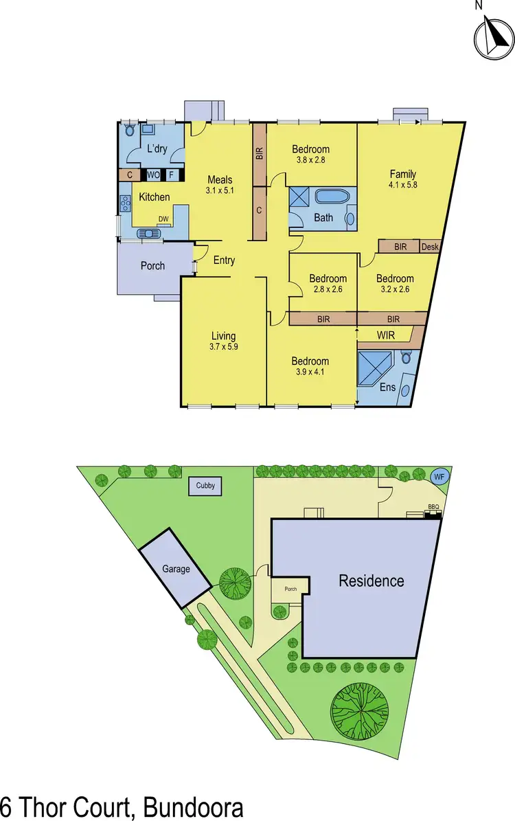 Floorplan of Homely house listing, 6 Thor Court, Bundoora VIC 3083