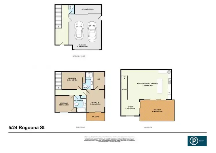 Floorplan of Homely townhouse listing, 5/24 Rogoona Street, Morningside QLD 4170