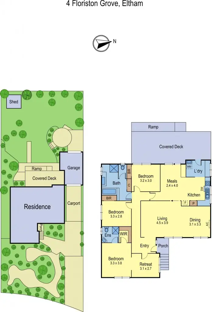 Floorplan of Homely house listing, 4 Floriston Grove, Eltham VIC 3095