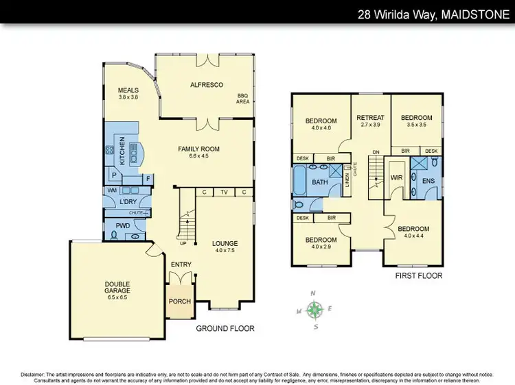 Floorplan of Homely house listing, 28 Wirilda Way, Maidstone VIC 3012