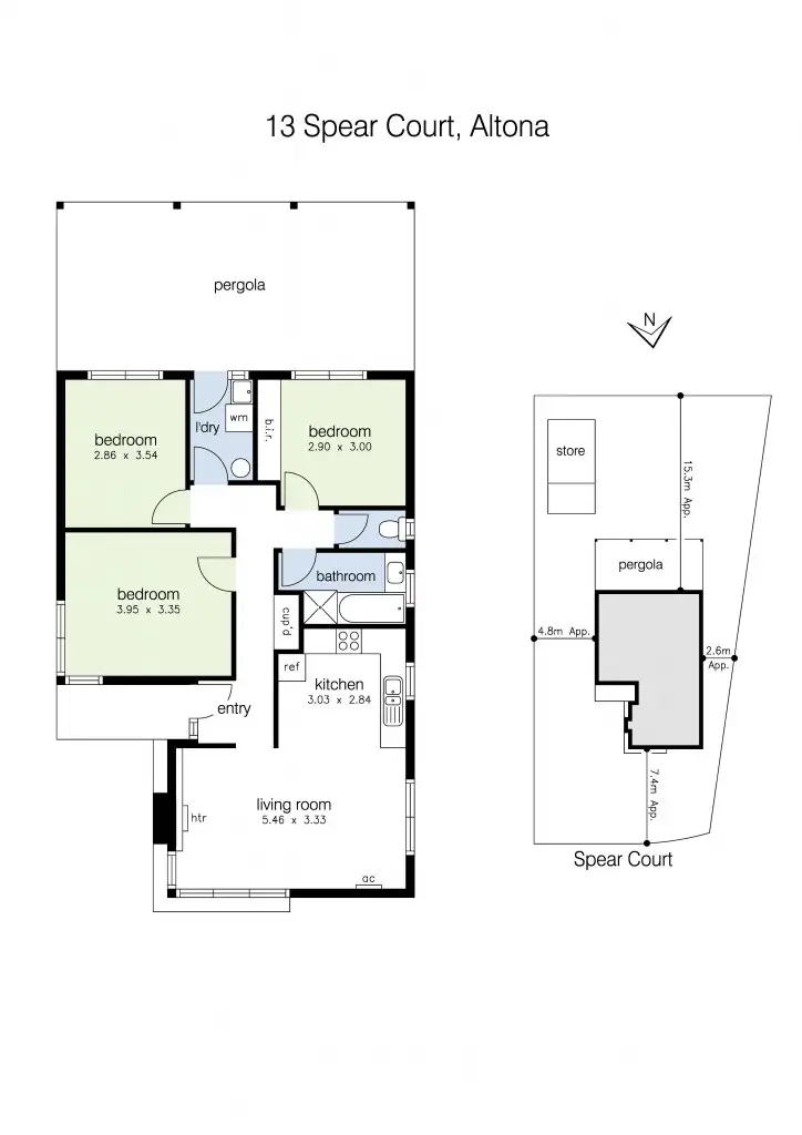 Floorplan of Homely house listing, 13 Spear Court, Altona VIC 3018