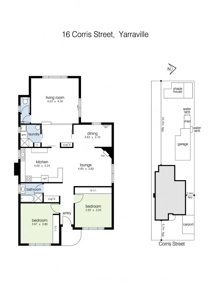 Floorplan of Homely house listing, 16 Corris Street, Yarraville VIC 3013