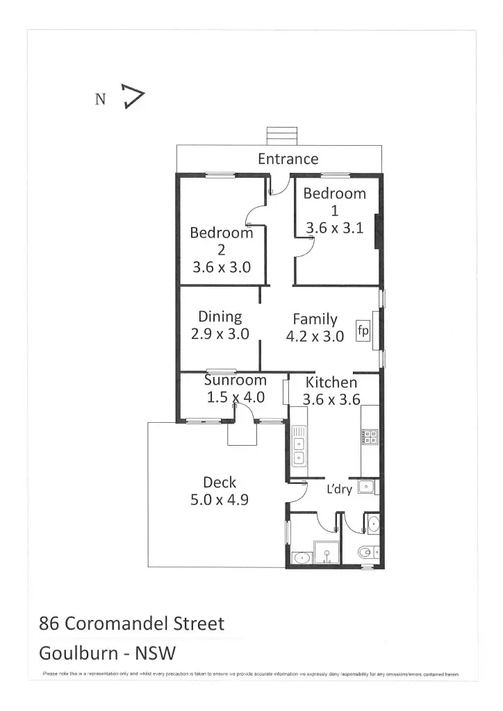 Floorplan of Homely house listing, 86 Coromandel Street, Goulburn NSW 2580