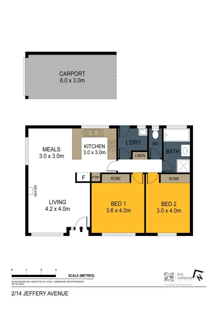 Floorplan of Homely house listing, 2/14 Jeffrey Avenue, Flora Hill VIC 3550