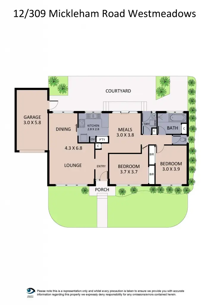 Floorplan of Homely unit listing, 12/309-315 Mickleham Road, Westmeadows VIC 3049