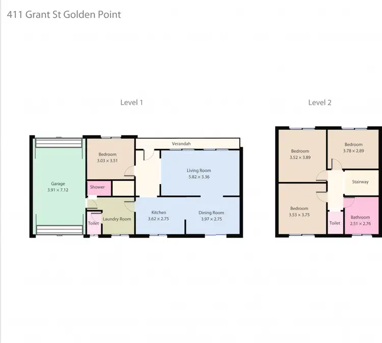 Floorplan of Homely house listing, 411 Grant Street, Golden Point VIC 3350