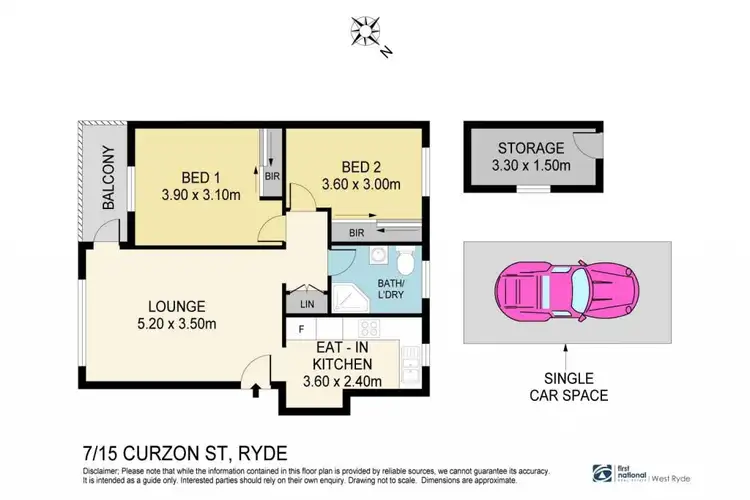 Floorplan of Homely unit listing, 7/15 Curzon Street, Ryde NSW 2112
