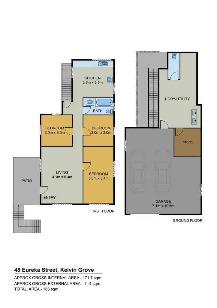 Floorplan of Homely house listing, 48 Eureka Street, Kelvin Grove QLD 4059