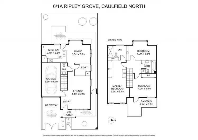 Floorplan of Homely townhouse listing, 6/1A Ripley Grove, Caulfield North VIC 3161