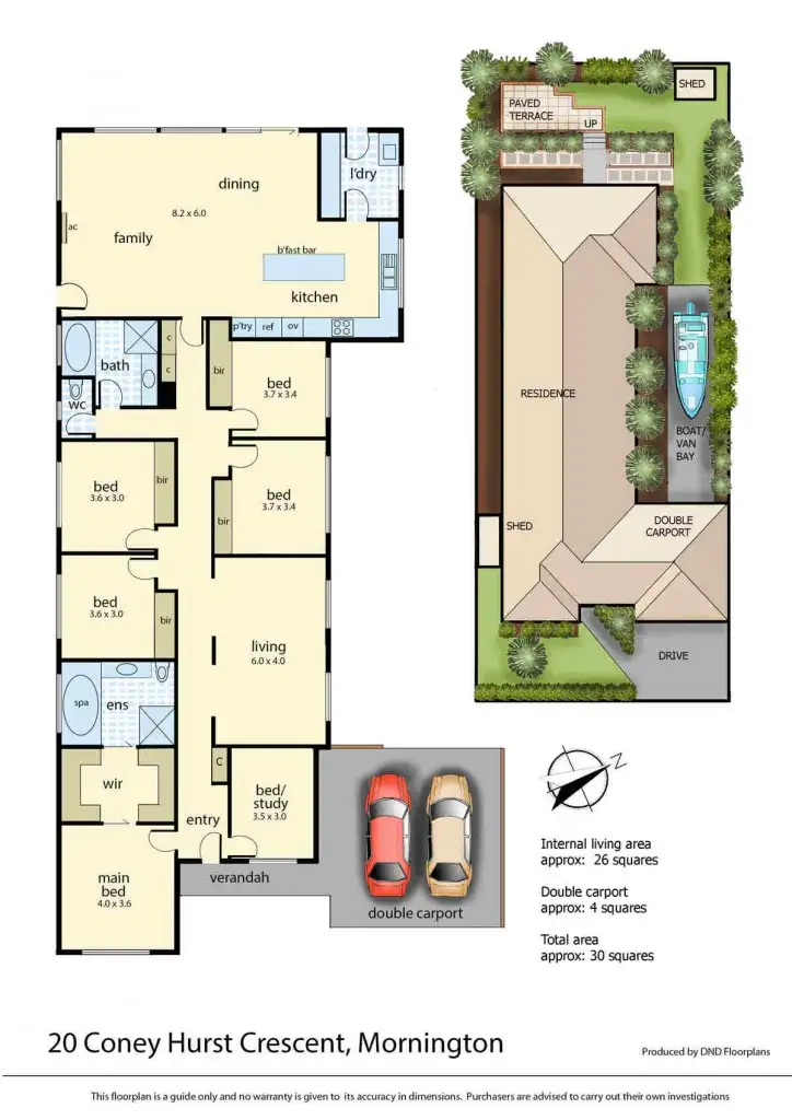 Floorplan of Homely house listing, 20 Coney Hurst Crescent, Mornington VIC 3931