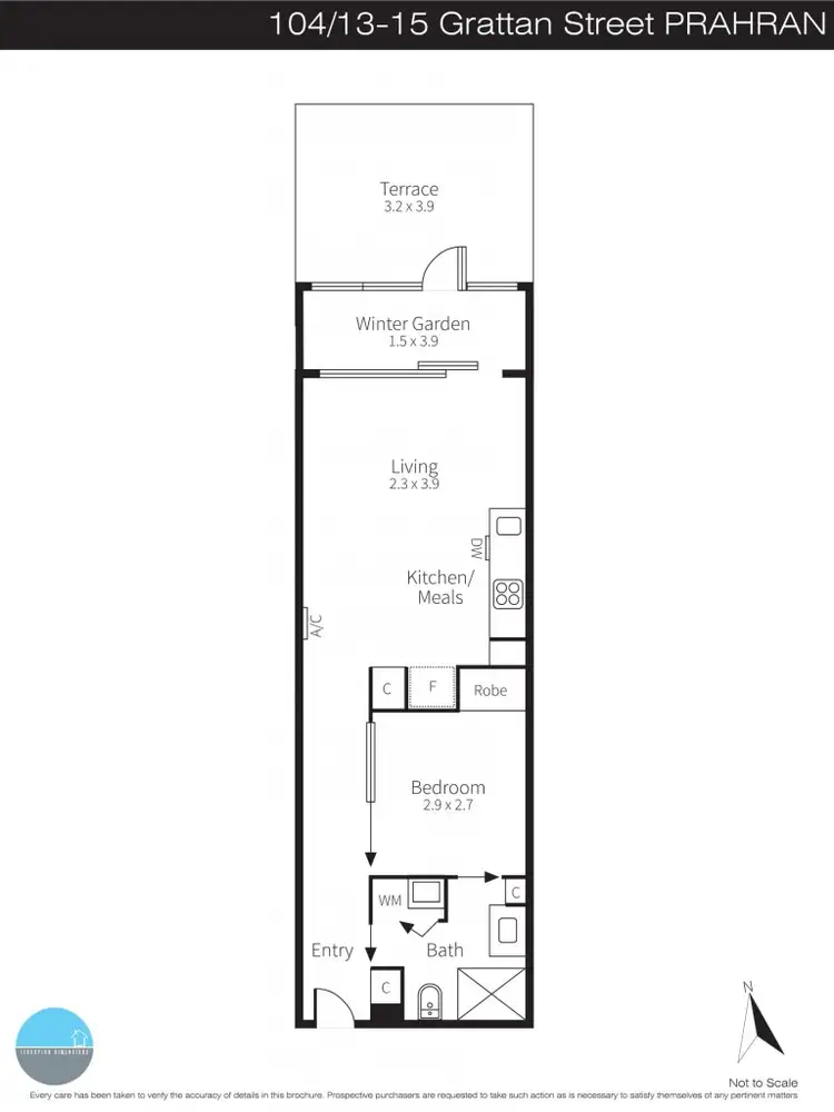 Floorplan of Homely apartment listing, 104/13-15 Grattan Street, Prahran VIC 3181