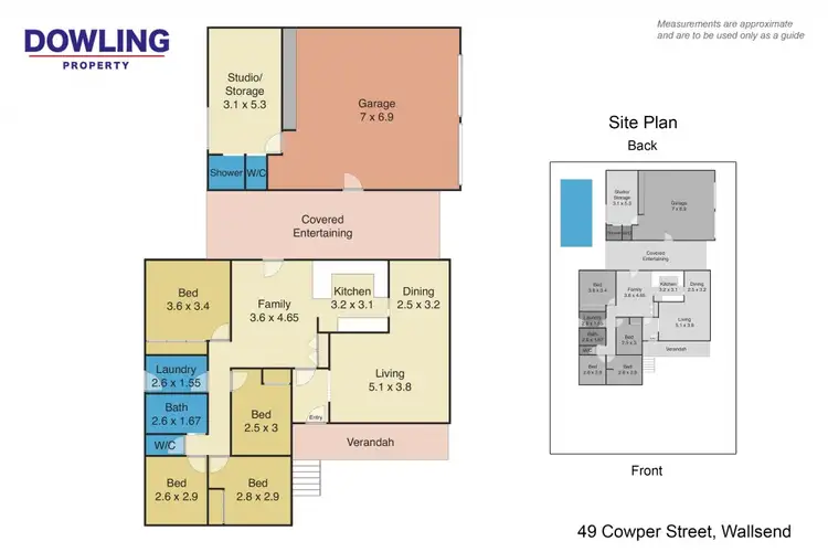 Floorplan of Homely house listing, 49 Cowper Street, Wallsend NSW 2287