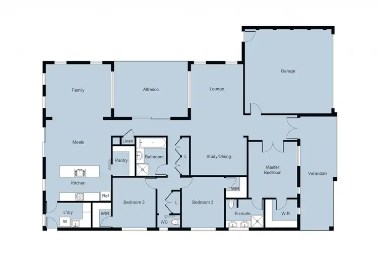 Floorplan of Homely house listing, 23 Robilliard Way, Sebastopol VIC 3356