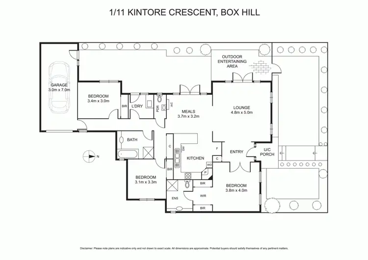 Floorplan of Homely unit listing, 1/11 Kintore Crescent, Box Hill VIC 3128