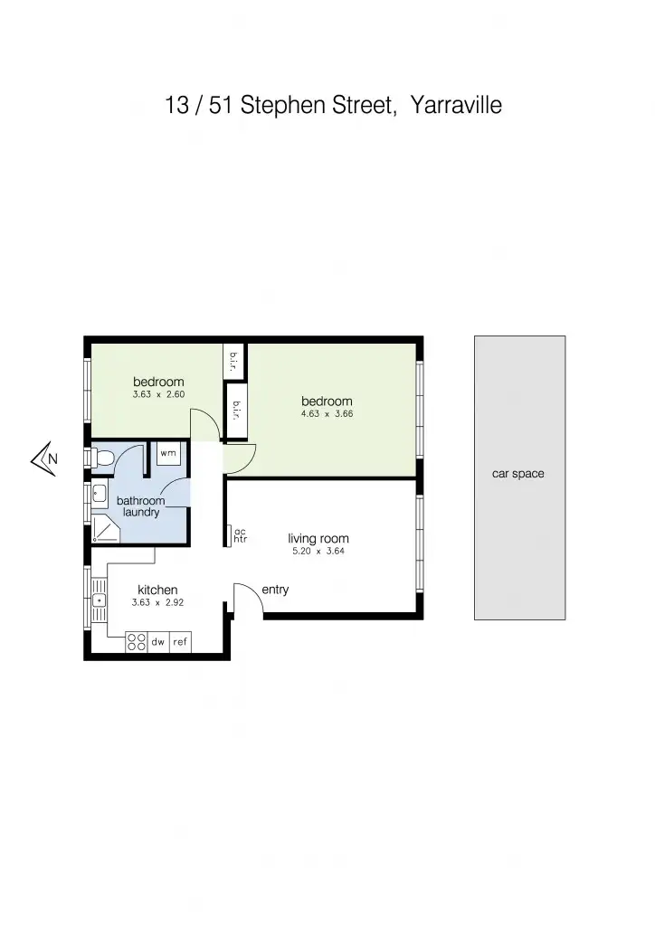 Floorplan of Homely unit listing, 13/51 Stephen Street, Yarraville VIC 3013