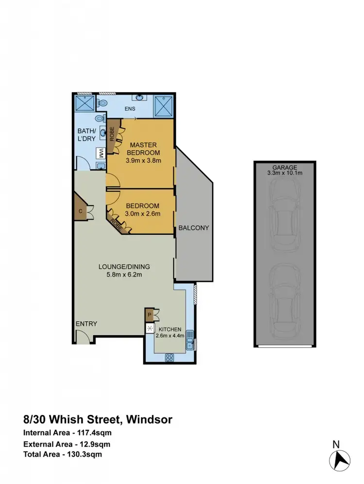 Floorplan of Homely apartment listing, 8/30 Whish Street, Windsor QLD 4030