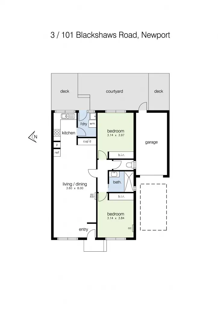 Floorplan of Homely unit listing, 3/101 Blackshaws Road, Newport VIC 3015