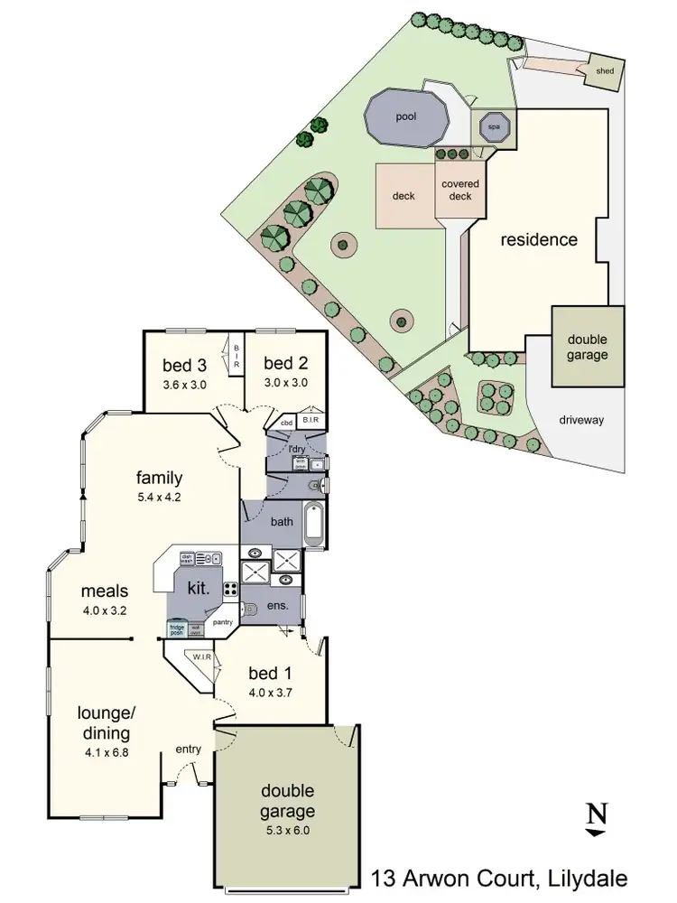 Floorplan of Homely house listing, 13 Arwon Court, Lilydale VIC 3140