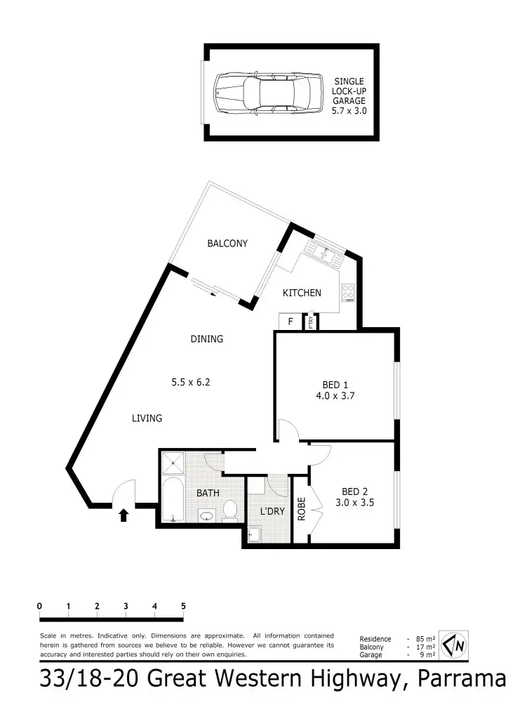 Floorplan of Homely apartment listing, 33/18-20 Great Western Hwy, Parramatta NSW 2150
