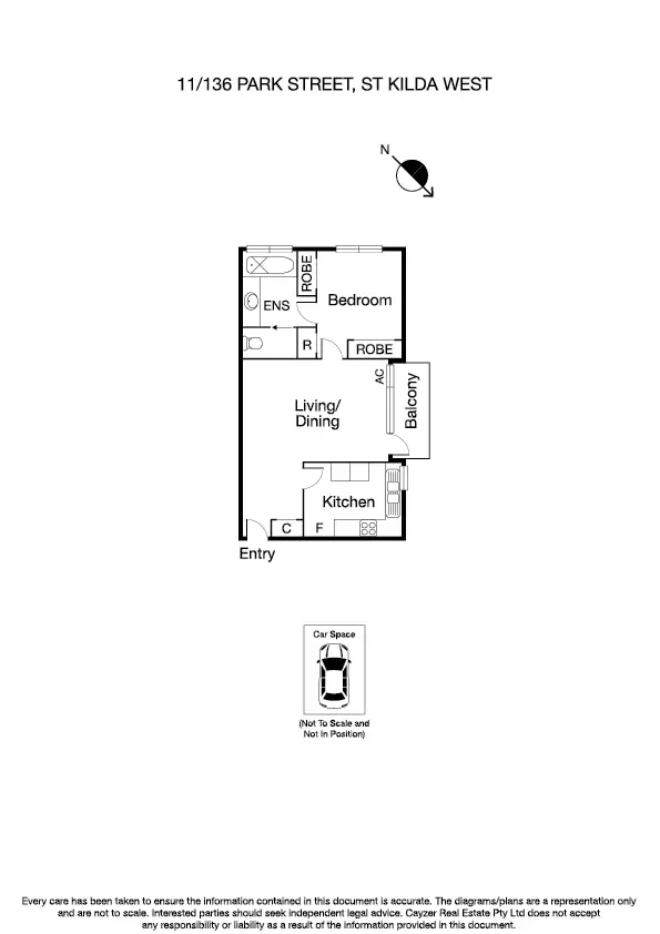 Floorplan of Homely apartment listing, 11/136 Park Street, St Kilda West VIC 3182