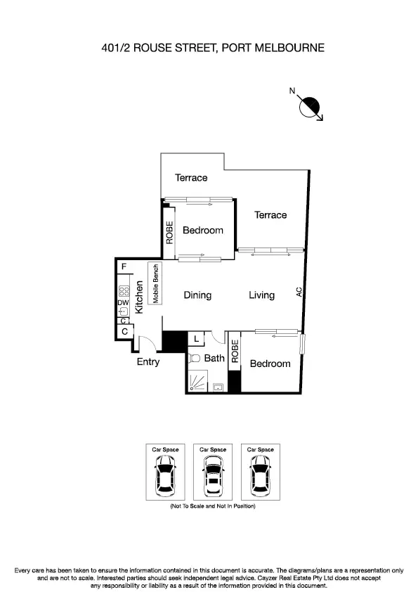 Floorplan of Homely apartment listing, 401/2 Rouse Street, Port Melbourne VIC 3207