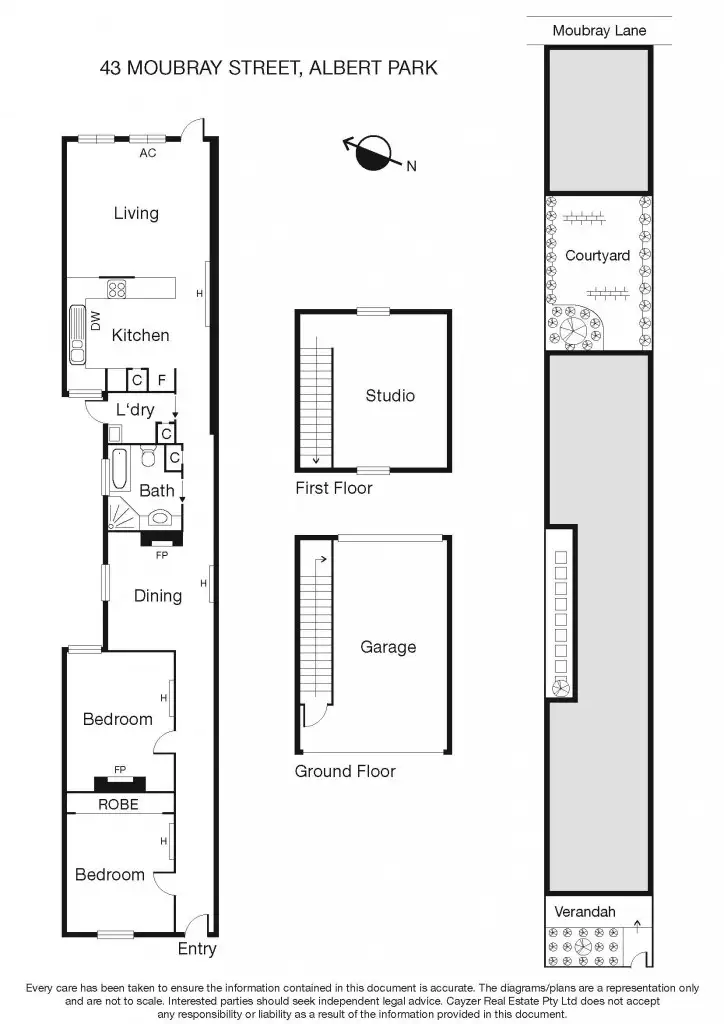 Floorplan of Homely house listing, 43 Moubray Street, Albert Park VIC 3206