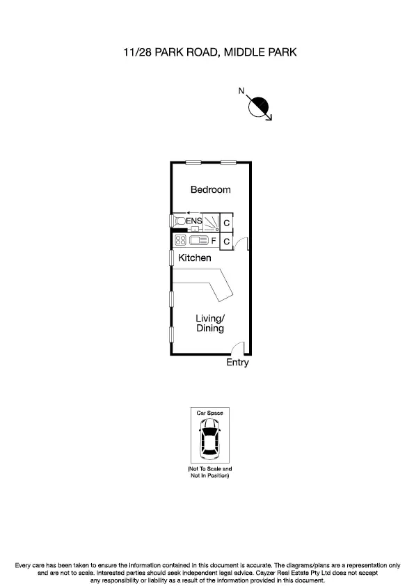 Floorplan of Homely apartment listing, 11/28 Park Road, Middle Park VIC 3206