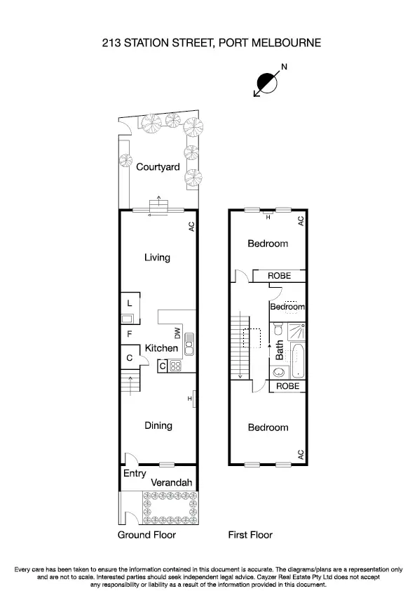 Floorplan of Homely townhouse listing, 213 Station Street, Port Melbourne VIC 3207
