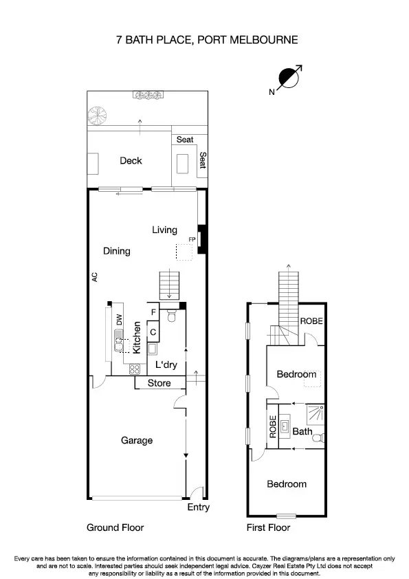 Floorplan of Homely townhouse listing, 7 Bath Place, Port Melbourne VIC 3207