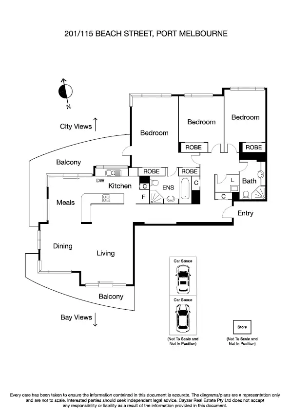 Floorplan of Homely apartment listing, 201/115 Beach Street, Port Melbourne VIC 3207