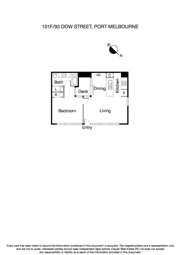 Floorplan of Homely unit listing, 101/91 Dow Street, Port Melbourne VIC 3207