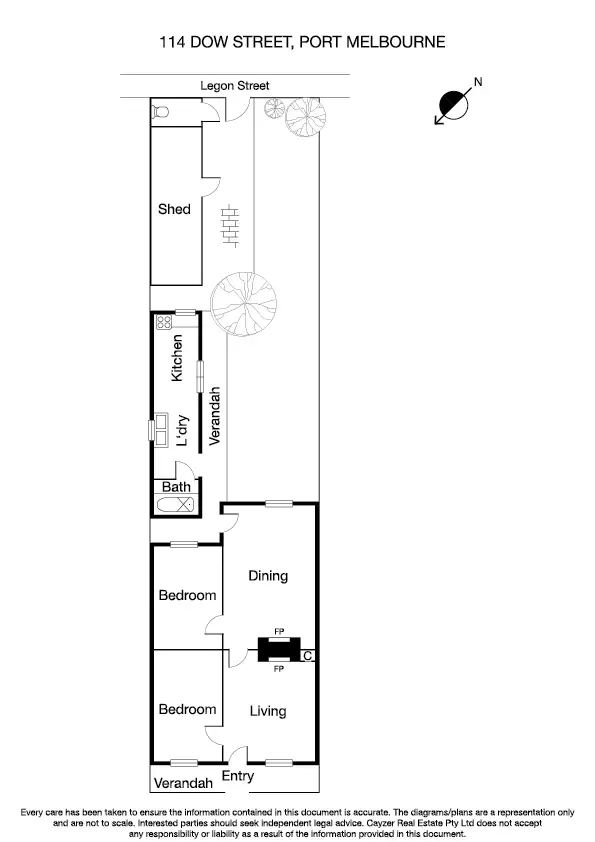 Floorplan of Homely house listing, 114 Dow Street, Port Melbourne VIC 3207